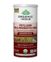 ORGANISCHE INDIA Psyllium Husk Powder - Pre & Probiotic Fiber Supplement, Biologische Psyllium Husk Fiber Supplement met het hele Psyllium Husk, USDA Certified Organic, Vegan, Gluten Free - Kaneel, 10 Oz