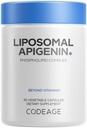 Codeage Liposomale Apigenine Supplement, 3-maand levering, Dagelijkse Flavonoïde kamille Extract, Liposomale Fosfolipide Complex, Non-GMO Zonnebloemolie, Fosfatidylcholine Vegan Blend, Glutenvrije, 90 Tel.