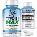 TTFD Thiamine B1 Supplement 60Capsules Made in USA- Thiamine TTFD Vitamine B1 MAX, High-Potency Supplement voor energie en focus, ondersteunt gezonde zenuwfunctie & algehele welzijn door MaxLife Naturals