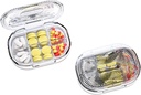 Kleine pil Box, Vocht Proof pil geval, Travel pil Organizer voor Pocket Portable Medicine Vitamine, Visolie, Supplement (White)