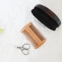 Baard Grooming Kit, Baard Care Set, Heren Grooming Kit, Baard Triming Kit, Natural Boar Bristle Brush en Pear Wood Comb Set voor mannen - Dual Action Grooming voor baarden en snorren