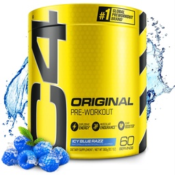 Cellucor C4 Original Pre Workout Powder ICY Blue Razz - Vitamine C for Immune Support - Sugar Free Preworkout Energy for Men & Women - 150mg Cafeine Plus Beta Alanine Plus Creatine - 60 Servers