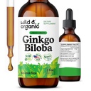 Wild & Organic Ginkgo Biloba Tinctuur - Hersen & Focus Ondersteuning met Ginkgo Leaf Supplement - Vegan, Sugar & Alcoholvrije Kruidenextract Tinctuur - 2 fl oz