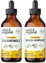 Wilde en biologische kamille Tinctuur 4 fl oz & Mood Ondersteuning Tinctuur 4 fl oz