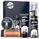 Beard Growth Kit - Mobiuty Men's Beard Care Kit with Natural Ingredients, Includes Beard Wash, Beard Oil, Beard Conditioner, Beard Balm and Beard Comb, Gift Set for Boyfriend Husband Fathers