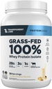 Transparante Labs Grass-Fed Wei Proteïne Isolaat - van nature op smaak gebracht, Glutenvrij Wei Proteïne Poeder met 28 g eiwit per portie & 9 Aminozuren - 30 porties, Vanille Pindakaas