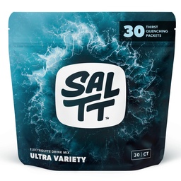 SALTT Electrolytes Powder Packets, Ultra Variety Pack (30 Packets) - Magnesium, Kalium, Natrium, Trace Minerals - Vegan, Suikervrij, Glutenvrij - Reizen Essentials - Made in USA