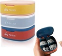 3PCS Pill Box 4 Compartments Pill Organizer Travel Pill Case Portable Pill Container Weekly Pill Holder voor pillen Vitamine olie (Blue+Pink+White)