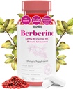 Elovate Berberine HCI Capsules, 1200mg - All-Natural, 3rd-Party-Tested, Non-GMO & Gluten-Free Berberine Supplement for Heart & Digestion, 60 Counts