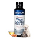 Life Line Pet Nutrition Wild Alaska Fish Oil Omega-3 Supplement voor huid en jas Ondersteunt hersenen, oog en hart gezondheid bij honden en katten, 8.5oz