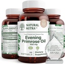 Natuurlijke Nutra Avond Primrose oliesupplement van vetzuur, helpt overkomen Body Pain, zenuwgezondheid, bevorderen Hearth Health & Skin Clarity, helpt verminderen Digestieve Ongemak, 500 mg, 180 Softgel