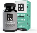 Perfect Keto Exogene Ketones Base BHB Supplement (60 capsules) - Ketogene Dieet Ondersteuning Gewichtsbeheer, Energie & Focus - Ketosis Beta-Hydroxybutyraat met (100 st) Keto Strips bundel