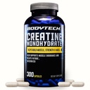 BODYTECH Creatine Monohydraat Capsules een gemicroniseerde een ondersteunt spierkracht, massa en endurance (300 capsules)