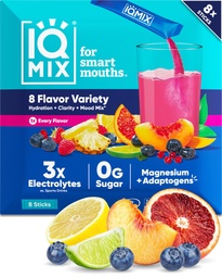 IQMIX Hydration Electrolyte Powder - 4-in-1 Formula for Hydration, Mental Clarity, Mood & Recovery - Sugar-Free, Keto Drink Mix with Magnesium L-Threonate & Lion