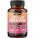 Ceylon Cinnamon Capsules - gecombineerd met Gemberwortel en Kurkuma Curcumine Supplement - 120 Vegan Capsules