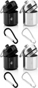 Draagbare sleutelhanger pil houder geval - Discrete waterdichte Mini pil container drager met sterke karabijnen voor Pocket Purse Reistassen - Aluminium Legering Pill Fob Box voor Medicine sieraden - 4 Pack
