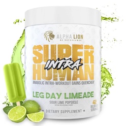 ALPHA LION Superhuman Intra Workout Powder for Men & Women, Amino Acids Drink, Muscle Recovery Supplement, BCAA Powder, Electrolytes & Hydration Mix (42 Serves, Lime Flavor)