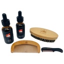 G.B.S All Natural Baard Grooming Set - Inclusief houten baard Comb, Travel Baard Brush, en snor Comb - Perfect voor elke haartextuur