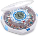 LiveFine WiFi Automatische pildispenser en Remote Medication Monitoring System met Locking Key, 28 dagen Medication Organizer tot 9 doses per, verstelbaar licht/geluid alarmen voor ... & Vitami