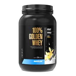 Maxler 100% Golden Whey Protein - 24g proteïne per portie - Premium Whey Protein Powder for Pre Post Workout - Fast-Absorbing Whey Concentrate Isolaat Hydrolysaat Blend - French Vanilla Protein 2lb