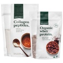 Natural Force Clean, Grass Fed Collagen Peptides + Chocolate Biologische Wei Proteïne Bundle 