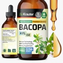 BIO KRAUTER Bacopa Monnieri Supplement Liquid - Hersenondersteuning Brahmi - Alcohol & Sugar Free Liquid Bacopa Herb Drops 4 Fl.Oz.