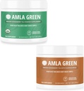 Amla Powder & Green Tea Superfood Supplement met Indiase kruisbessen en pompoenspis, biologisch, Veganistisch, 30 Servers SKU: GB-HB-30