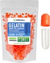 XPRS Nutra Maat 3 Lege Capsules - 500 Telle Lege Gelatine Capsules - Pillen DIY Capsule Vulling - Pure Bovine Pill Gel Caps Vulbare Do-It-Yourself Vitaminen en Supplementen (Orange/Clear)