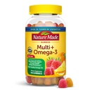 Natuur gemaakt Multivitamine + Omega-3, Multivitamine Gummies voor vrouwen en mannen, Dagelijkse Voedingsondersteuning, 140 Volwassen Gummy Vitaminen & Mineraal, 70 dagen Supply