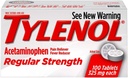 TYLENOL TABS REG/STR 100 6-pack