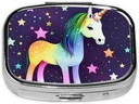 Pill Box, kleine pil geval voor portemonnee & Pocket, schattige geneeskunde Organisator Travel Pillbox, Portable Pill Container houder om vitamines te houden, medicijnen, visolie en supplementen, een paard ster