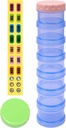 7 Dag pil Organisator Case Stapelbare Wekelijkse Supplementen Vitaminen Pillenhouder Dispenser Extra Grote Doorschijnende Blauw met Label en Een Meer Lids