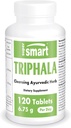 Supersmart - Triphala 6,75 g per portie - met Amla, Behada & Harada - interne reinigingsmiddelen voor spijsvertering - natuurlijk ontgiftingssupplement 