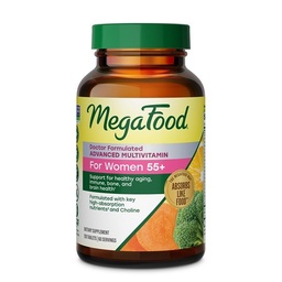 MegaFood Advanced Multivitamin for Women 55+ Doctor Formulated, 120 Tablets