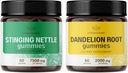 HERBAMAMA Brandnetel en Dandelion Kit - Bundel van 7500 mg Stinging Nettle Root & 2000 mg Dandelion Root Gummies - Vegan, Non-GMO, Gelatine-Free - 2 Pack