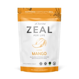 Zurvita Zeal for Life Wellness Drink Mix - Mango Smaak - Glutenvrij, Veganistisch, met Biotine, Vitaminen B12, C, D, E, IJzer, Magnesium - 30 Serven (420g)