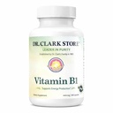 Dr. Clark Vitamine B1 Thiamine 400mg Supplement -Thiamine B1 Supplement voor gezond zenuwstelsel en energiemetabolisme, glutenvrij, zuivelvrij - 100 Gelatine Capsules