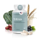 Houston Enzymes TriEnza - Digestief Enzyme Supplement voor Gluten, Caseïne, Soja, Eiwitten, Koolhydraten, Vet & Polyfenolen - Digestieve Enzymen voor Vrouwen & Mannen (60 Capsules)