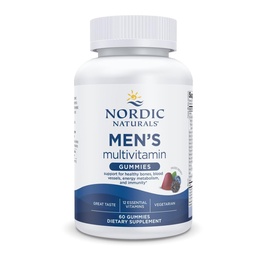 Nordic Naturals Men's Multivitamine Gummies, Mixed Berry - 60 Gummies - Ondersteuning voor gezonde botten, bloedvaten, Energie & Immuniteit - Niet-GMO, Vegetarisch - 30 Serven