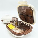 Opvouwbare kleine pil geval met 7 grote Compartments, Gemakkelijk te openen dagelijkse pil Box voor portemonnee, reis pil Organizer pil container pil houder voor vitaminen, supplementen en medicijnen (Beige)