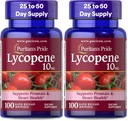 Puritan's Pride Lycopeen, Supplement for Prostate and Heart Health Support* 10 Mg Softgels, 100 Count (Pack of 2)