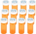Plastic Medicine Pillenflessen met Child Resistant Caps - Duw omlaag en draai - Prescription Vial, Medicine Container, Pill Cases Dispenser Organizers (12st, 6 Dram)