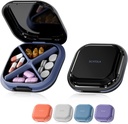 Kleine pil geval, pil Box, Travel pil container, Portable, Pocket pil geval voor portemonnee, Mini pil Organizer voor de geneeskunde, Leuke 5 kleuren (zwart)