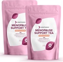 VoomVaya Bespaar 10% op Menopauze Ondersteuning Thee 2-Pack Bundle - Natuurlijke Menopauze Relief voor vrouwen met rode klaver en zwarte cohosh - Nachtkleding en Hot Flashes Relief - Peach Flavor - 90 Theezakken
