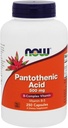 Nu Foods Pantothenic Acid, 250 caps / 500 mg (verpakking van 2)