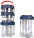 Portable Detachable 4 Compartments Pill Vitamin Box, Waterproof Travel Pill Case Holder Fles met handvat. Purse Pocket Outdoor Wandelen Camping Organizer Container