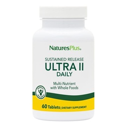 NaturesPlus Ultra II Dagelijks - 60 tabletten - Multivitamine met hele voeding voor algehele welzijn - Ondersteunt energie en immuungezondheid - Sustained Release - 60 porties
