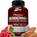 NutriFlair Premium Berberine HCL 1200mg, 60 Capsules - Plus Pure True Ceylon Cinnamon, Supplementen Pillen, Immuun Systeem Ondersteuning