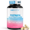 GOBIOTIX Postpartum Vitaminen voor Borstvoeding Moeders - Postnatale Borstvoeding Supplement met Biologische Kruiden, Mineralen, Nutriënten voor Nieuwe Moeders en Baby - Postpartum Essentials, Niet GGO, Vegan, 60 Caps