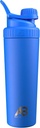 AeroBattle Cryo Shaker Cup, geïsoleerde roestvrij stalen waterfles en eiwitshaker, Mixes Proteïne en voortraining met Turbulent Mixing Technology, Geen Blending Ball of Wisk, 26oz, Artic Sea Blue
